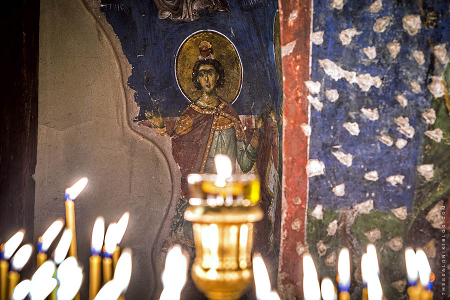 Interior Detail of the Katholikon of Vlatadon Monastery