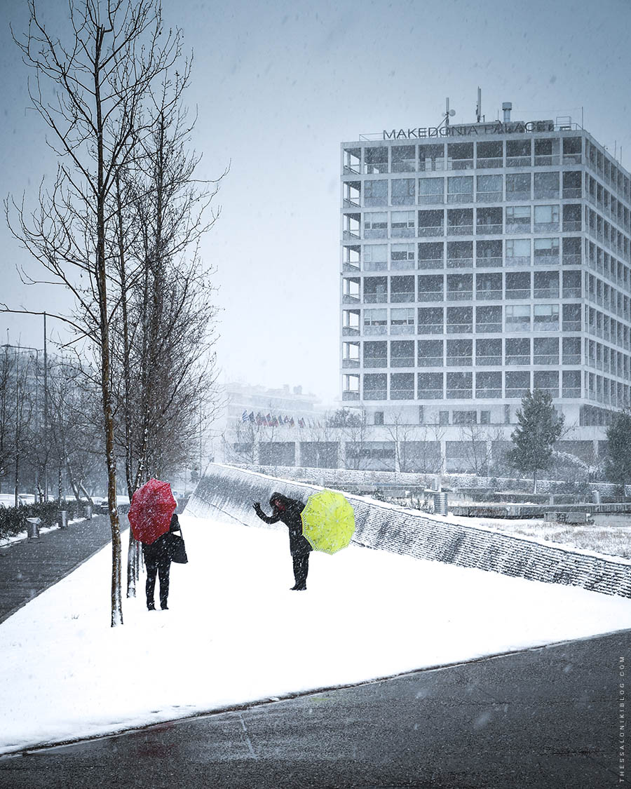 Thessaloniki Makedonia Palace under Snowfall