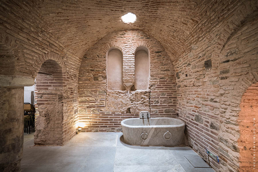 A Marble Individual Tub in Thessaloniki's Byzantine Bath