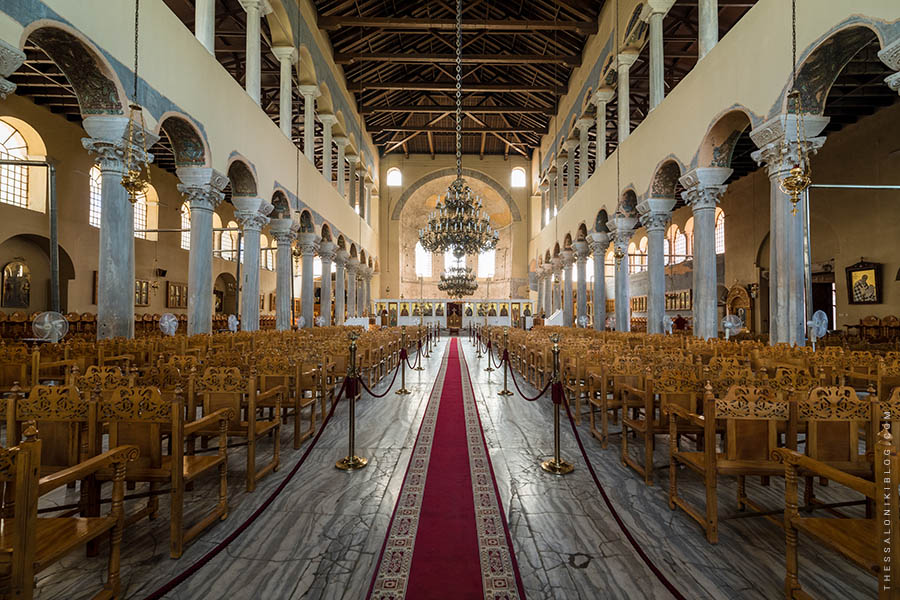 Το εσωτερικό της Παναγίας Αχειροποιήτου Θεσσαλονίκης (UNESCO)