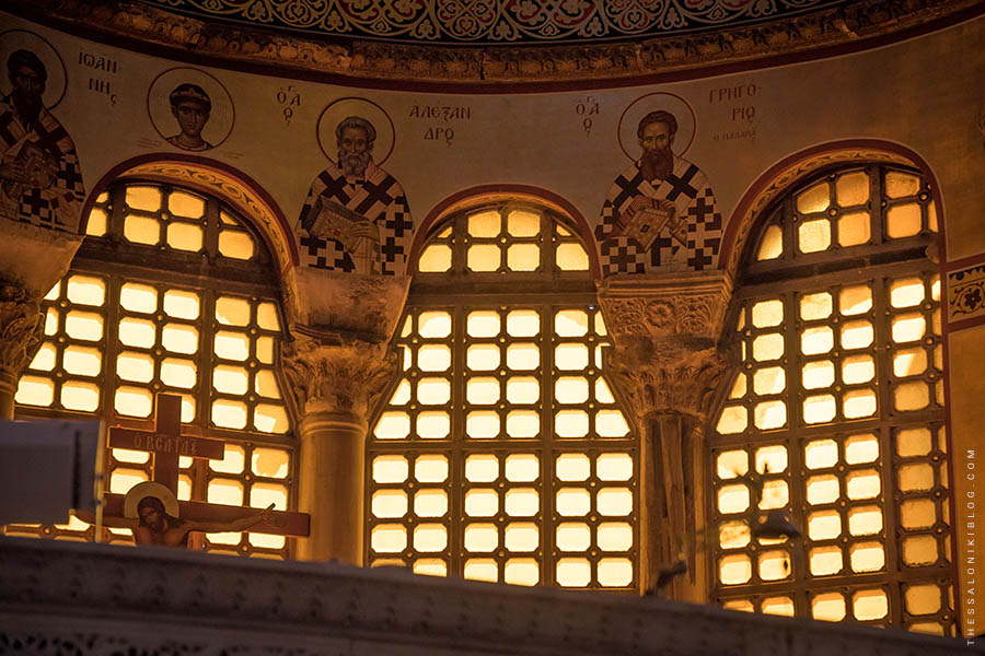 Λεπτομέρεια της κόγχης του ιερού του Αγίου Δημητρίου Θεσσαλονίκης (UNESCO)