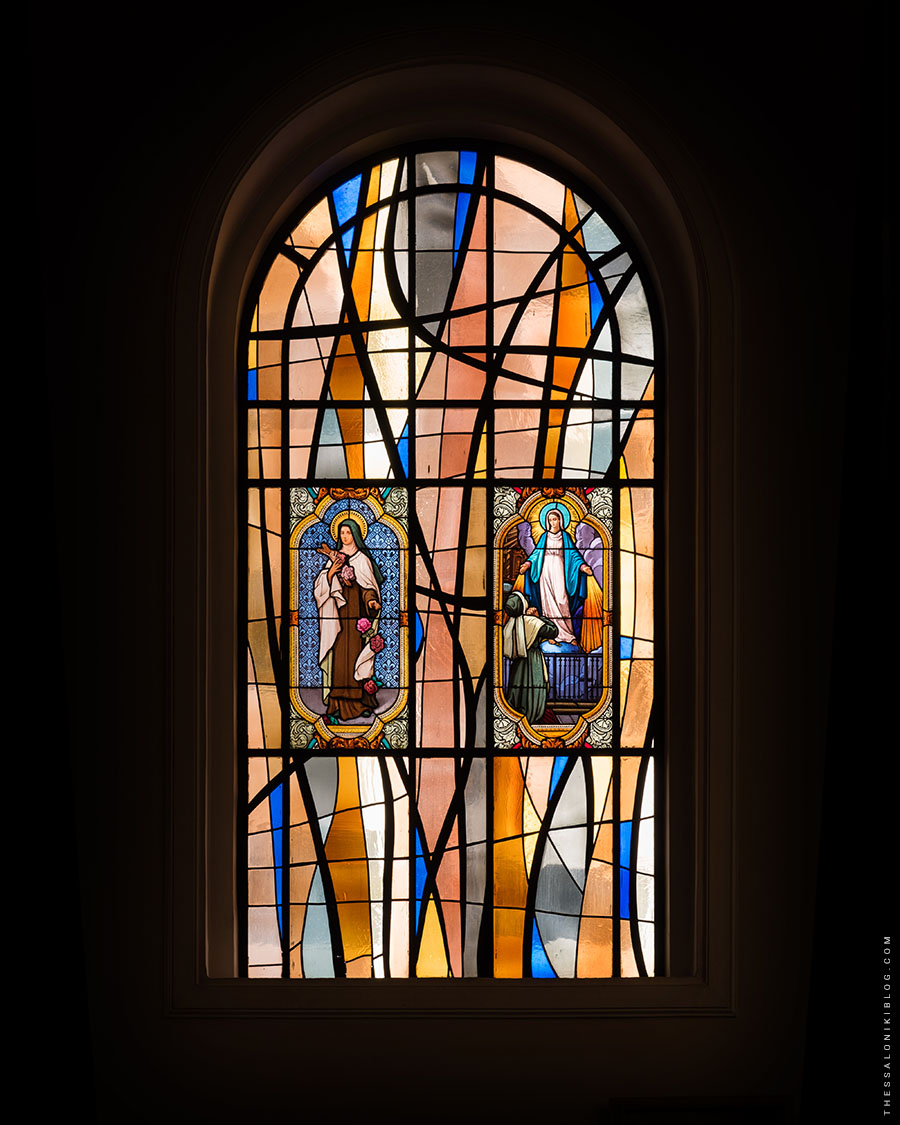 Thessaloniki Catholic Church Stained Glass Window