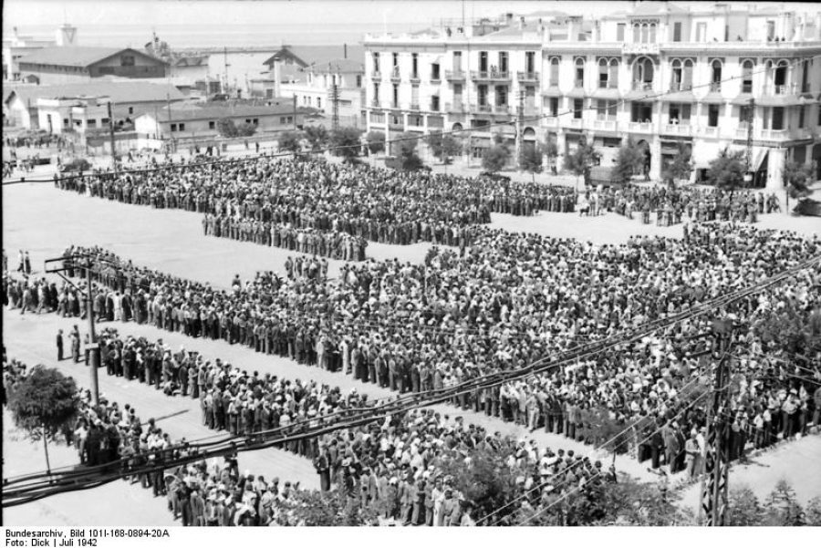 The Registration of the Jews by the Nazis in Eleftherias Square, Thessaloniki
